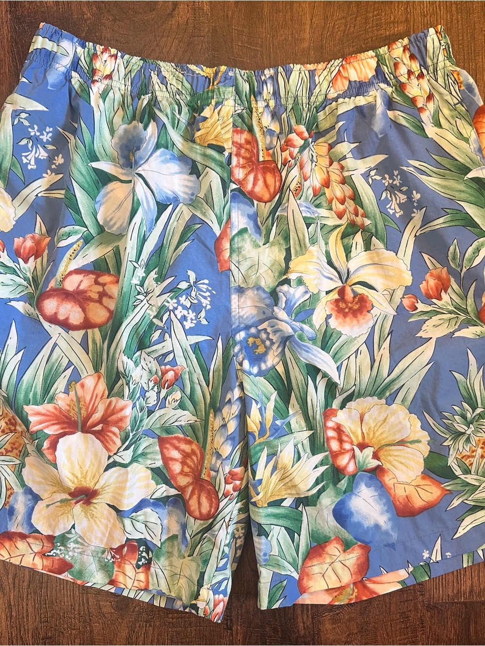 Polo Sport Ralph Lauren swim Trunks Men’s L Blue Tropical Floral Hawaiian